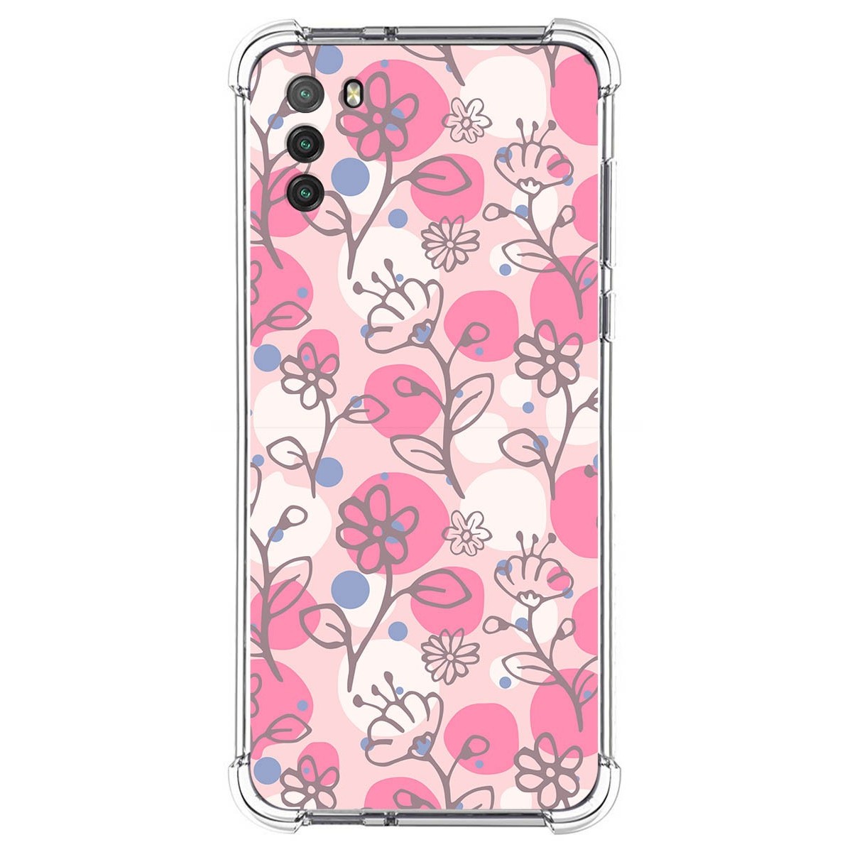 Funda Silicona Antigolpes para Xiaomi POCO M3 / Redmi 9T diseño Flores 07 Dibujos