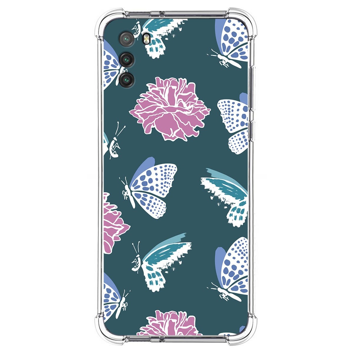 Funda Silicona Antigolpes para Xiaomi POCO M3 / Redmi 9T diseño Flores 10 Dibujos