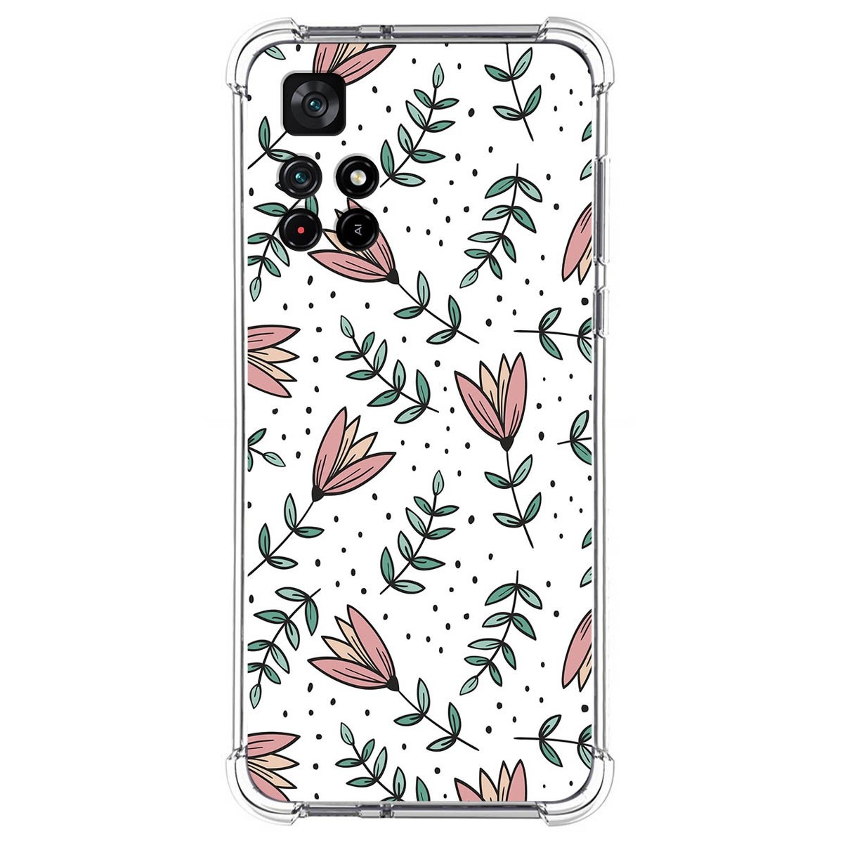 Funda Silicona Antigolpes para Xiaomi POCO M4 Pro 5G diseño Flores 01 Dibujos