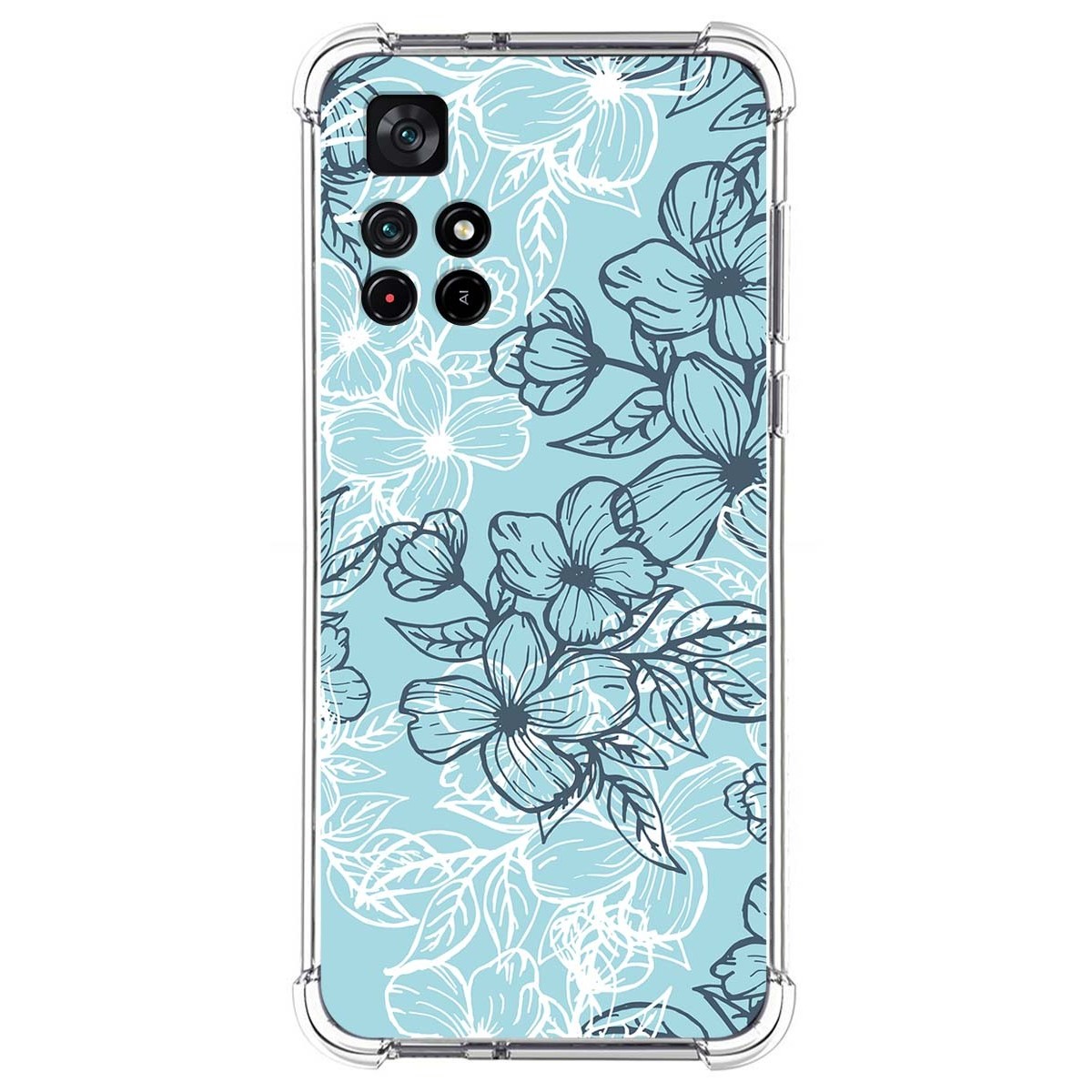 Funda Silicona Antigolpes para Xiaomi POCO M4 Pro 5G diseño Flores 03 Dibujos