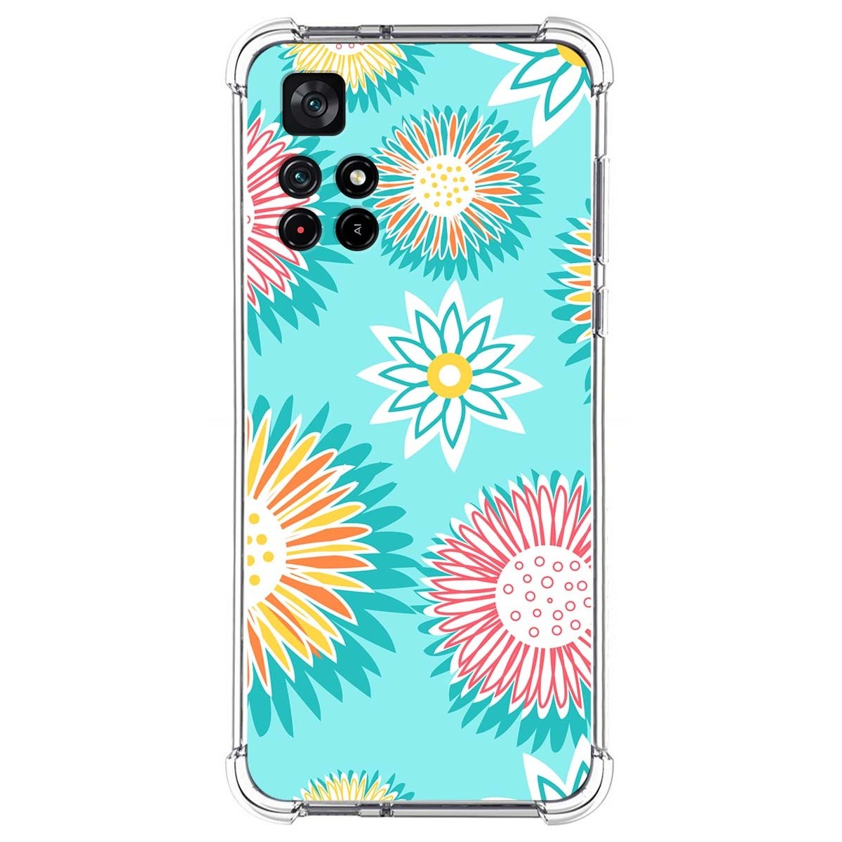 Funda Silicona Antigolpes para Xiaomi POCO M4 Pro 5G diseño Flores 05 Dibujos