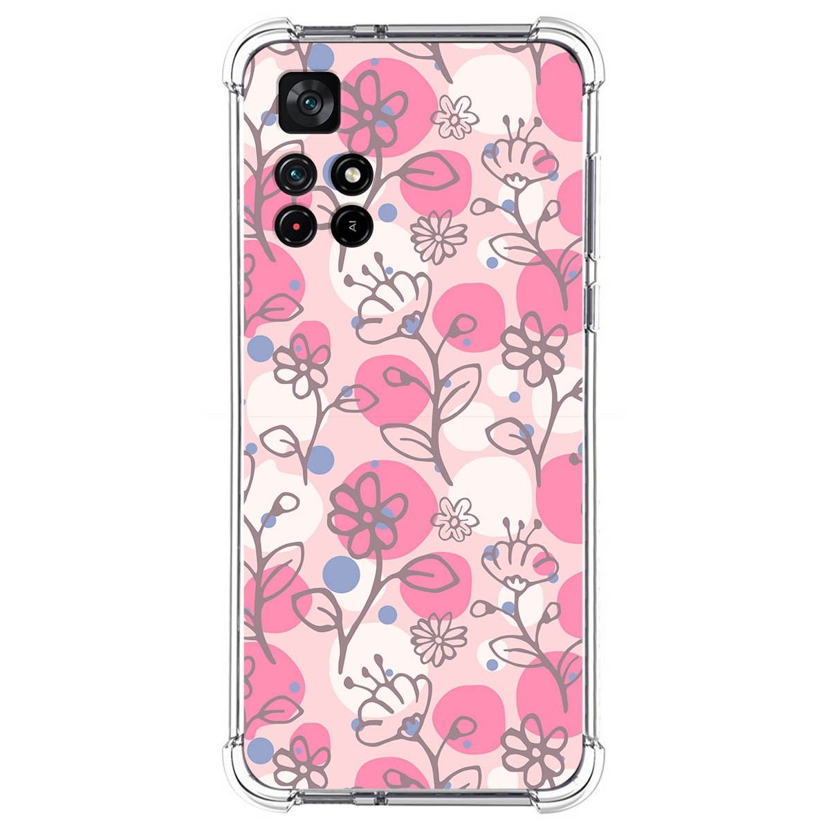 Funda Silicona Antigolpes para Xiaomi POCO M4 Pro 5G diseño Flores 07 Dibujos