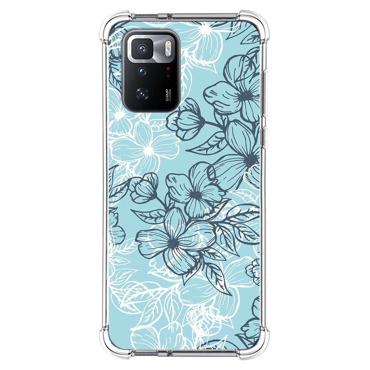 Funda Silicona Antigolpes para Xiaomi POCO X3 GT 5G diseño Flores 03 Dibujos