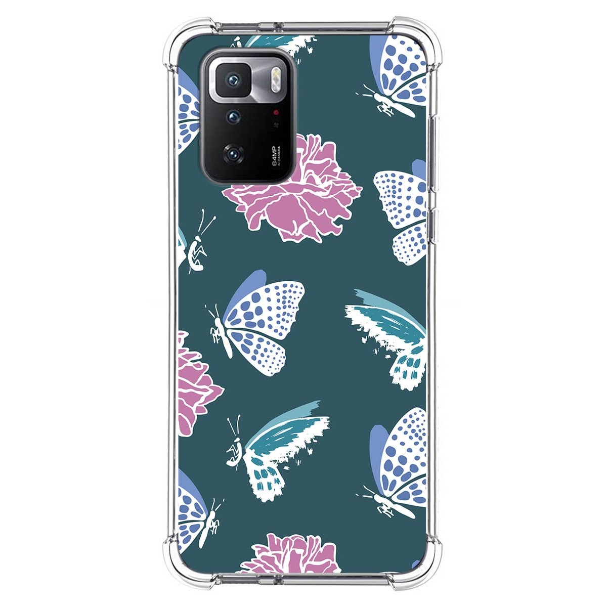 Funda Silicona Antigolpes para Xiaomi POCO X3 GT 5G diseño Flores 10 Dibujos