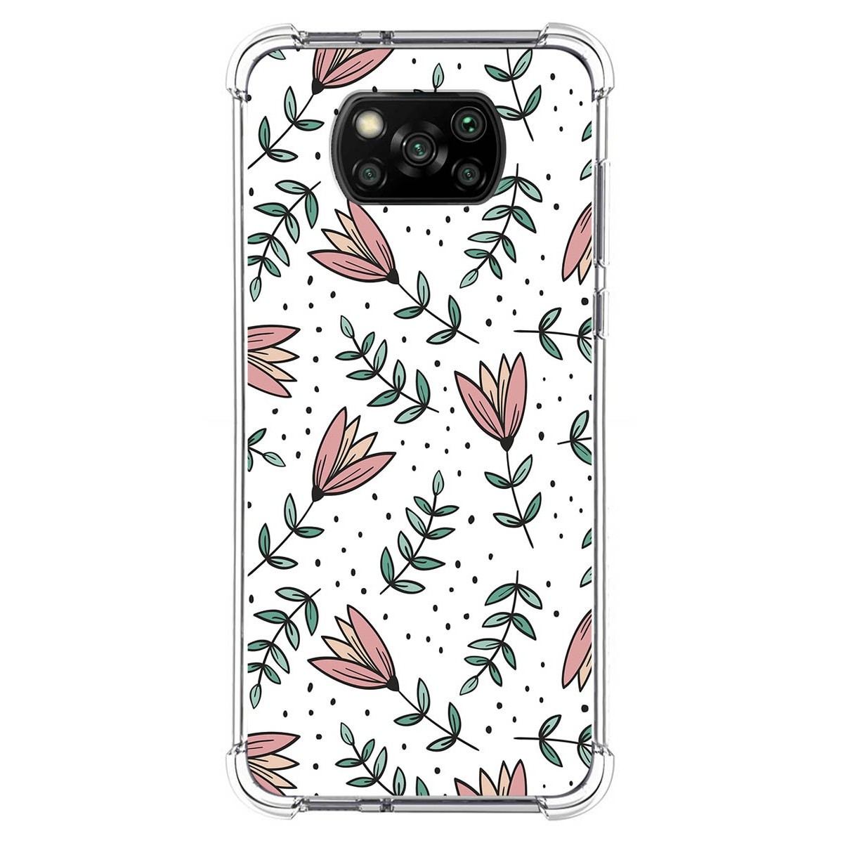 Funda Silicona Antigolpes para Xiaomi POCO X3 NFC / X3 Pro diseño Flores 01 Dibujos