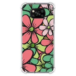 Funda Silicona Antigolpes para Xiaomi POCO X3 NFC / X3 Pro diseño Flores 02 Dibujos