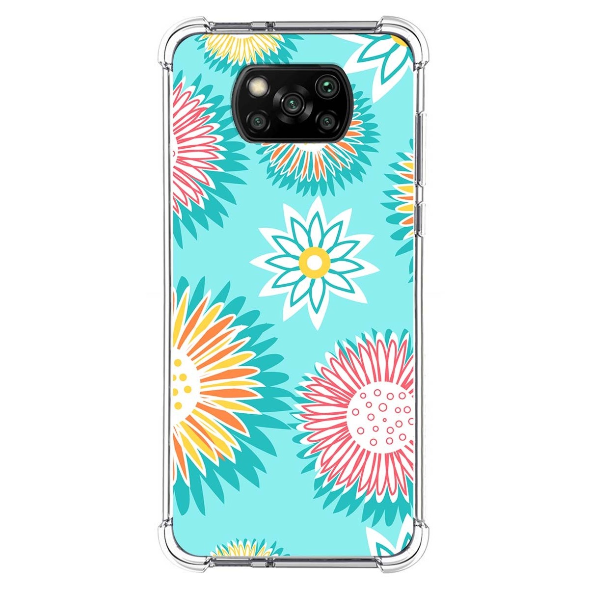 Funda Silicona Antigolpes para Xiaomi POCO X3 NFC / X3 Pro diseño Flores 05 Dibujos