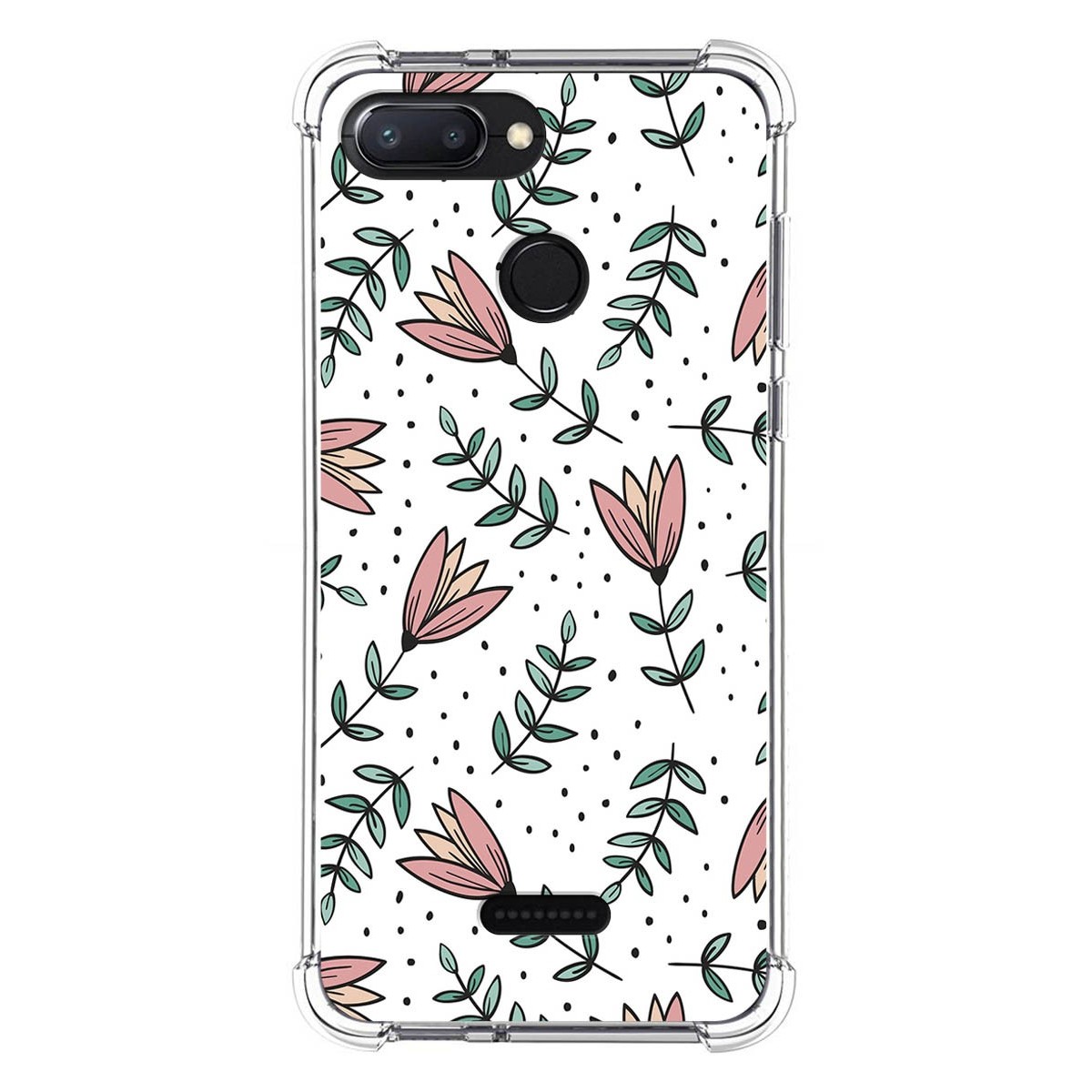 Funda Silicona Antigolpes para Xiaomi Redmi 6 diseño Flores 01 Dibujos
