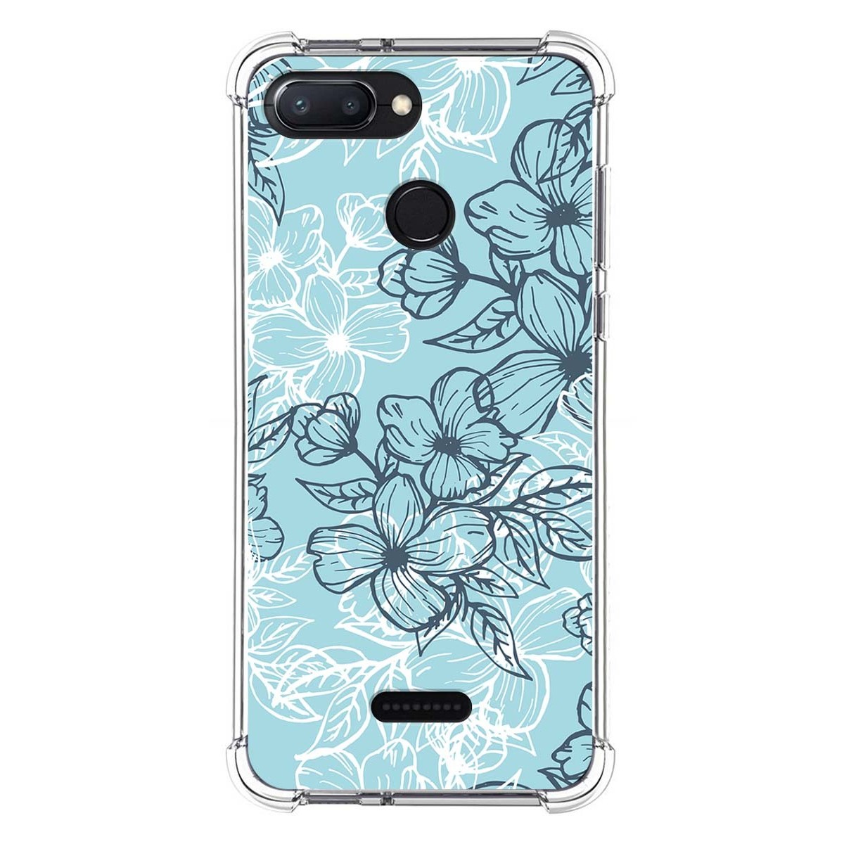 Funda Silicona Antigolpes para Xiaomi Redmi 6 diseño Flores 03 Dibujos