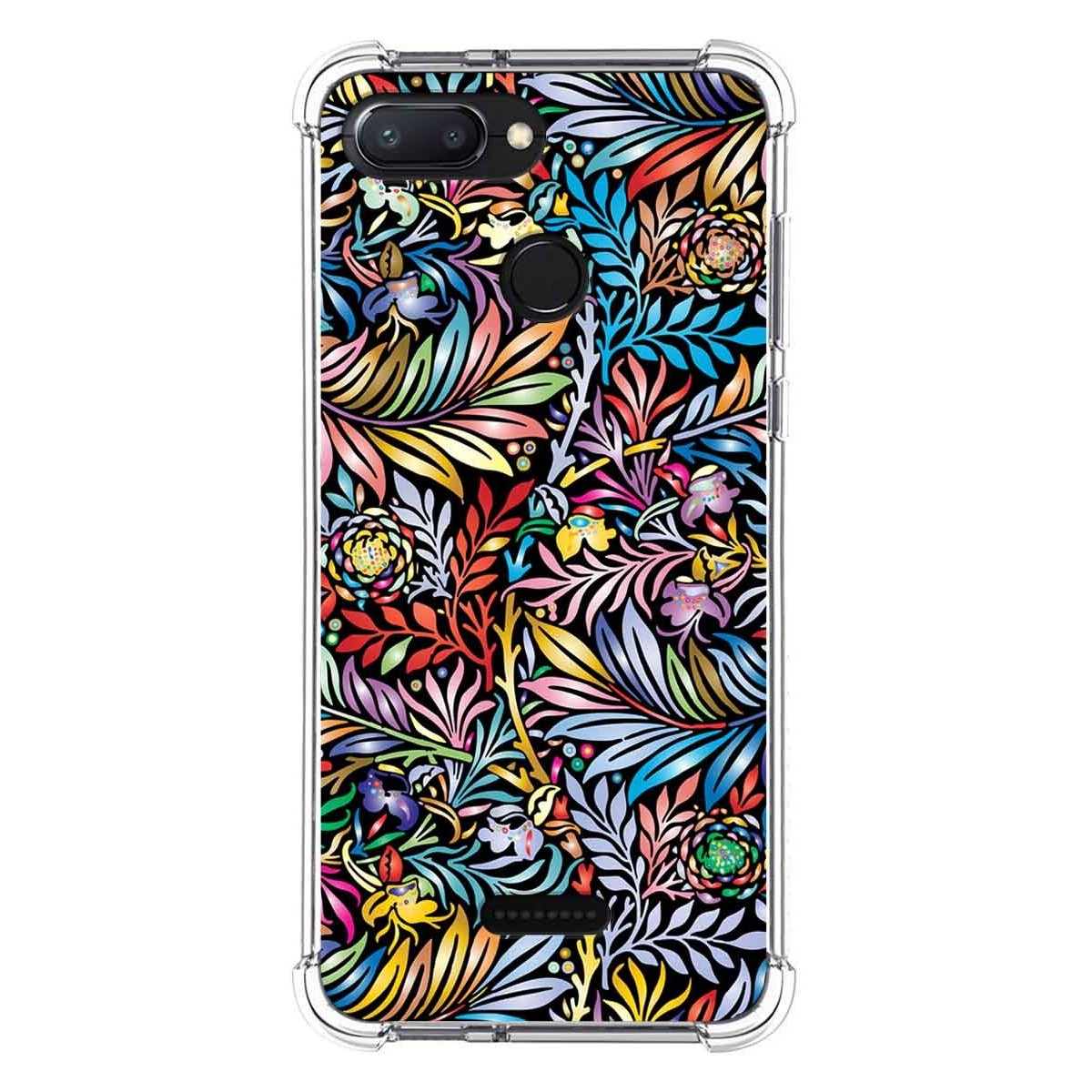 Funda Silicona Antigolpes para Xiaomi Redmi 6 diseño Flores 04 Dibujos