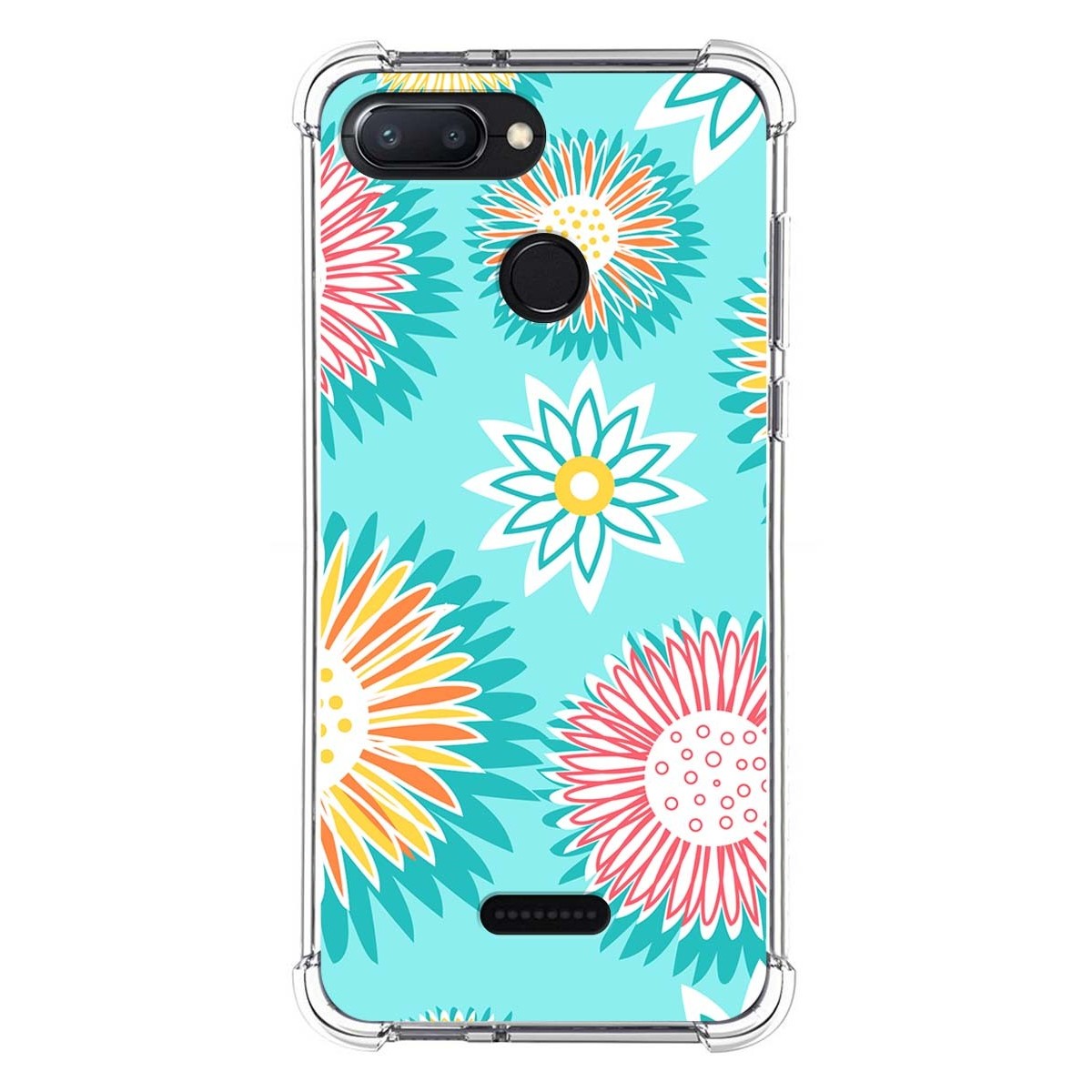 Funda Silicona Antigolpes para Xiaomi Redmi 6 diseño Flores 05 Dibujos
