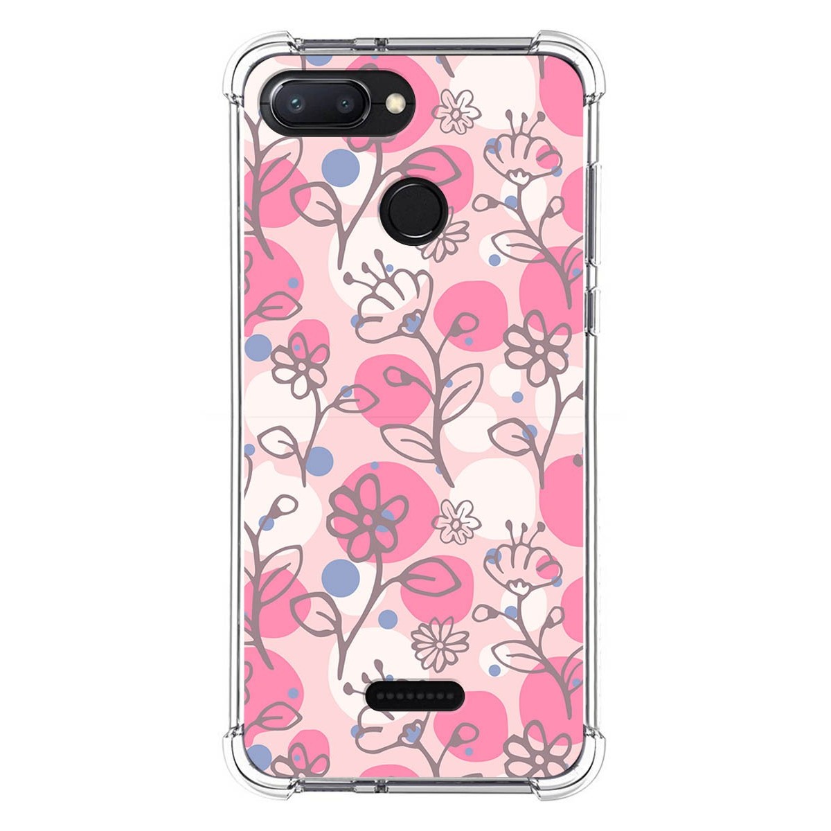 Funda Silicona Antigolpes para Xiaomi Redmi 6 diseño Flores 07 Dibujos
