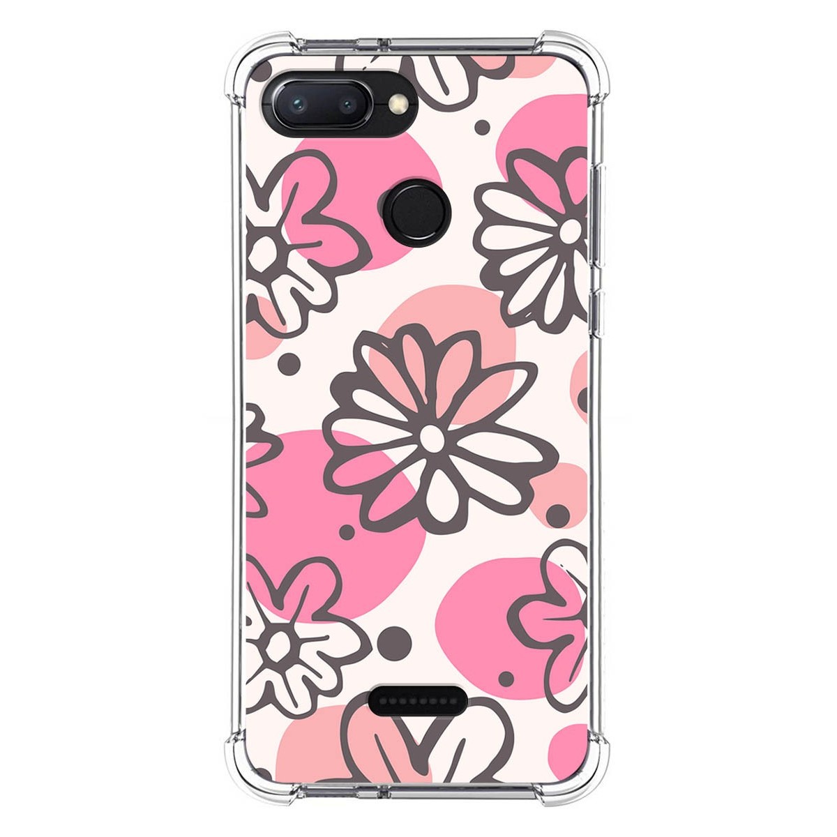 Funda Silicona Antigolpes para Xiaomi Redmi 6 diseño Flores 09 Dibujos