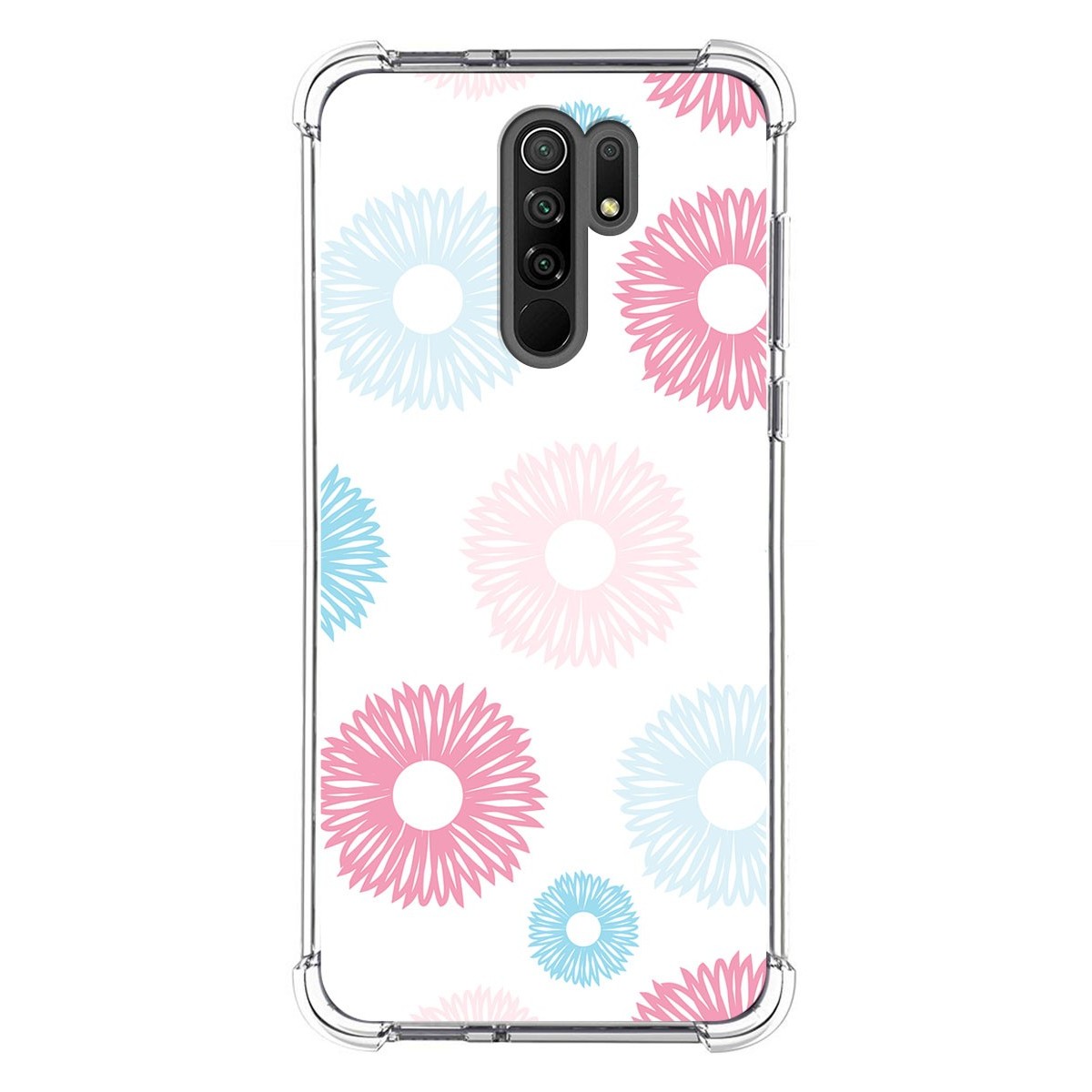 Funda Silicona Antigolpes para Xiaomi Redmi 9 diseño Flores 06 Dibujos