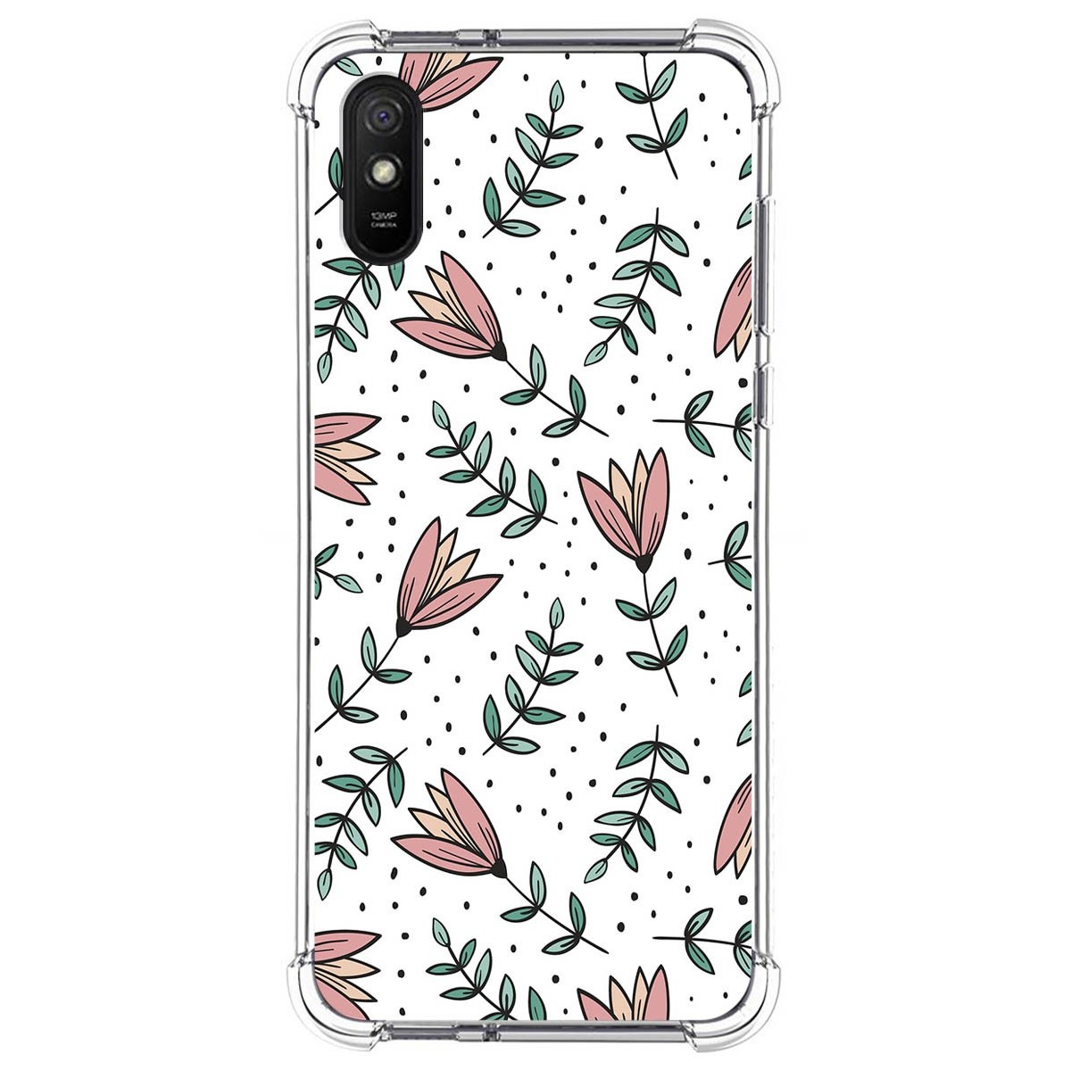 Funda Silicona Antigolpes para Xiaomi Redmi 9A / 9AT diseño Flores 01 Dibujos