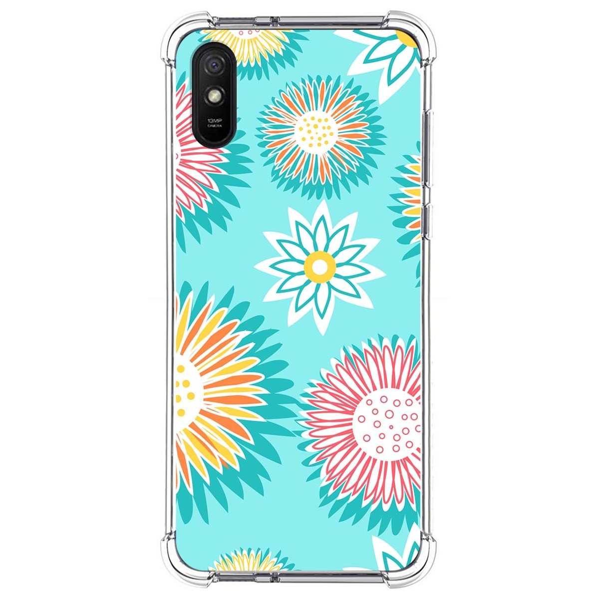 Funda Silicona Antigolpes para Xiaomi Redmi 9A / 9AT diseño Flores 05 Dibujos