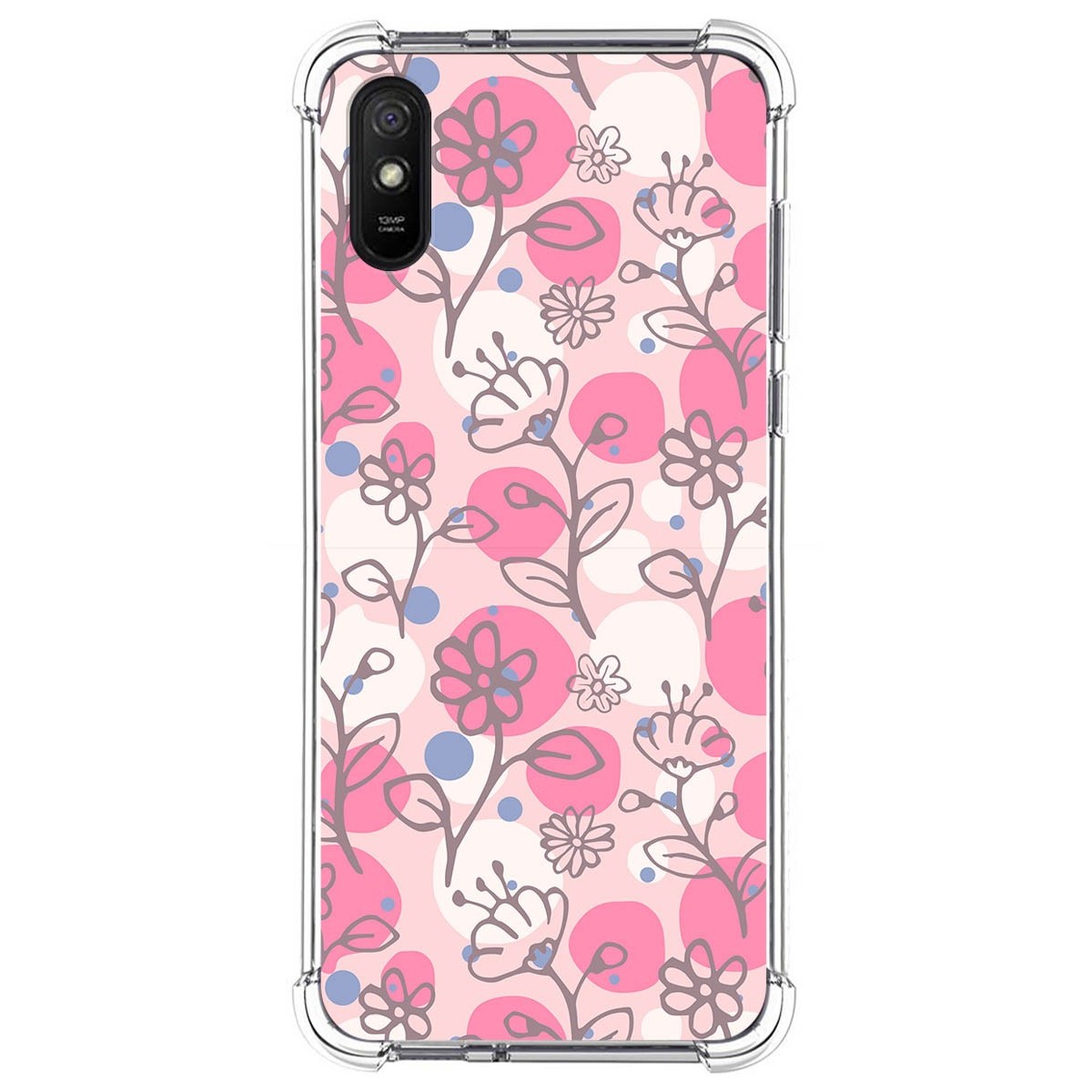 Funda Silicona Antigolpes para Xiaomi Redmi 9A / 9AT diseño Flores 07 Dibujos