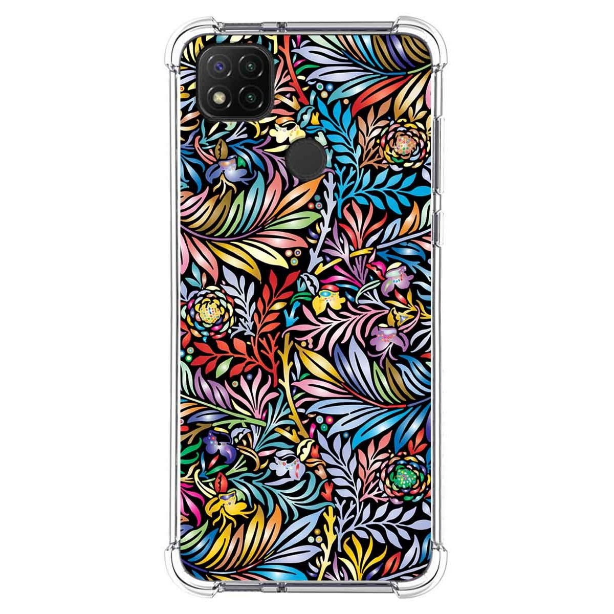 Funda Silicona Antigolpes para Xiaomi Redmi 9C diseño Flores 04 Dibujos
