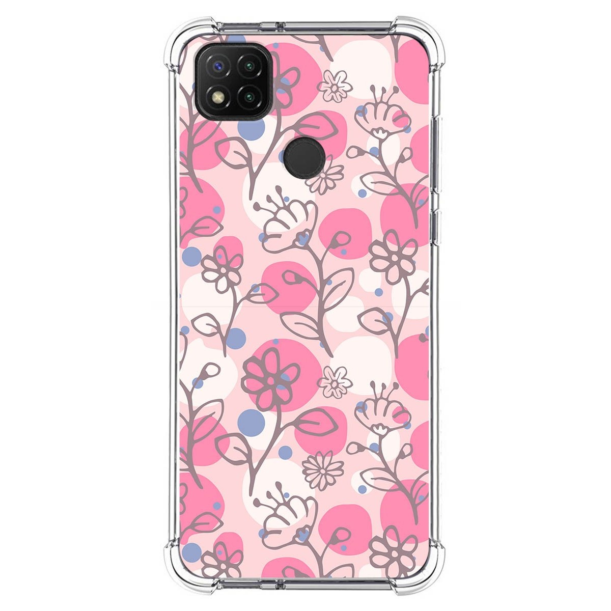 Funda Silicona Antigolpes para Xiaomi Redmi 9C diseño Flores 07 Dibujos