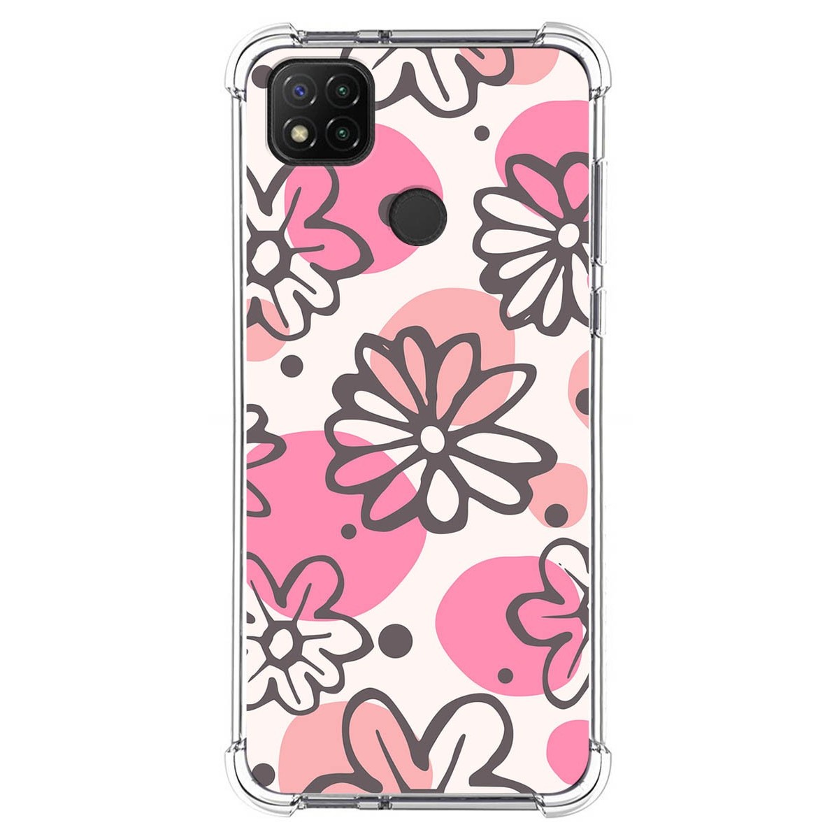 Funda Silicona Antigolpes para Xiaomi Redmi 9C diseño Flores 09 Dibujos
