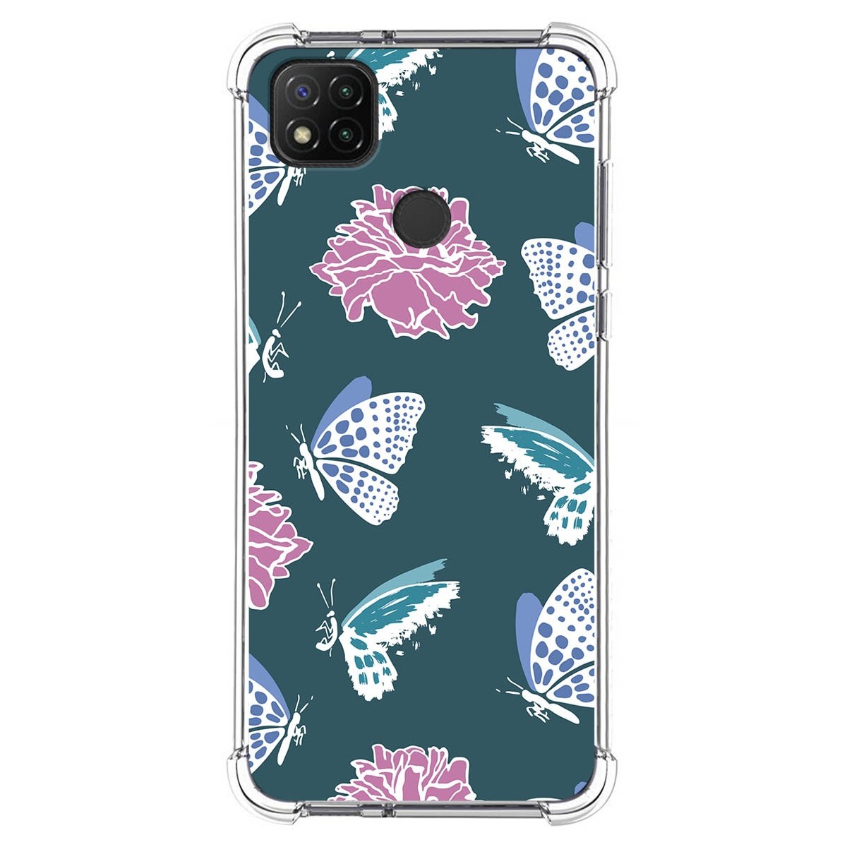 Funda Silicona Antigolpes para Xiaomi Redmi 9C diseño Flores 10 Dibujos