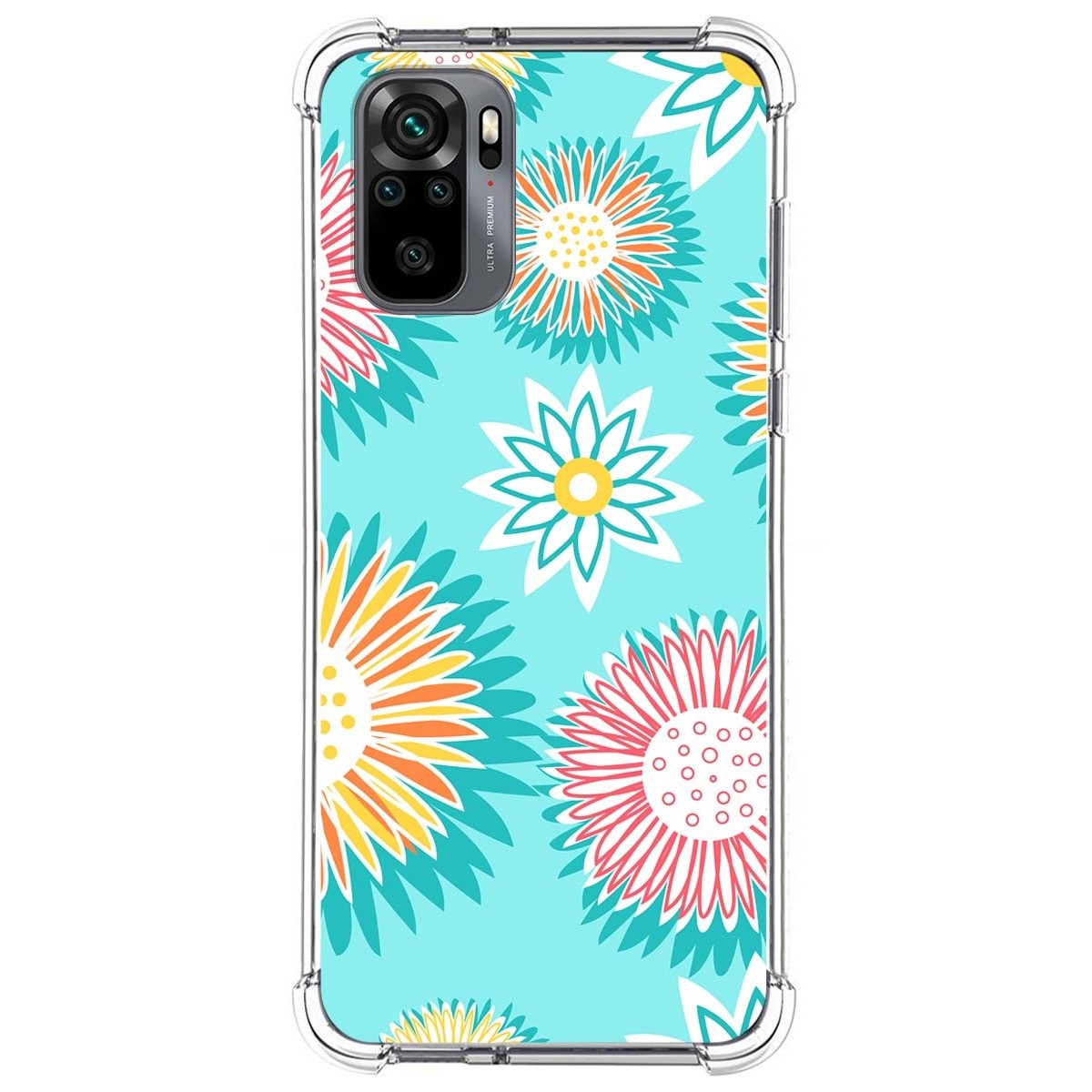 Funda Silicona Antigolpes para Xiaomi Redmi Note 10 / 10S diseño Flores 05 Dibujos