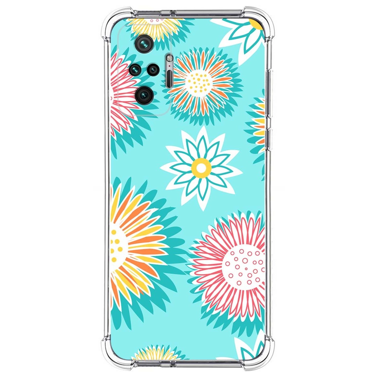 Funda Silicona Antigolpes para Xiaomi Redmi Note 10 Pro diseño Flores 05 Dibujos