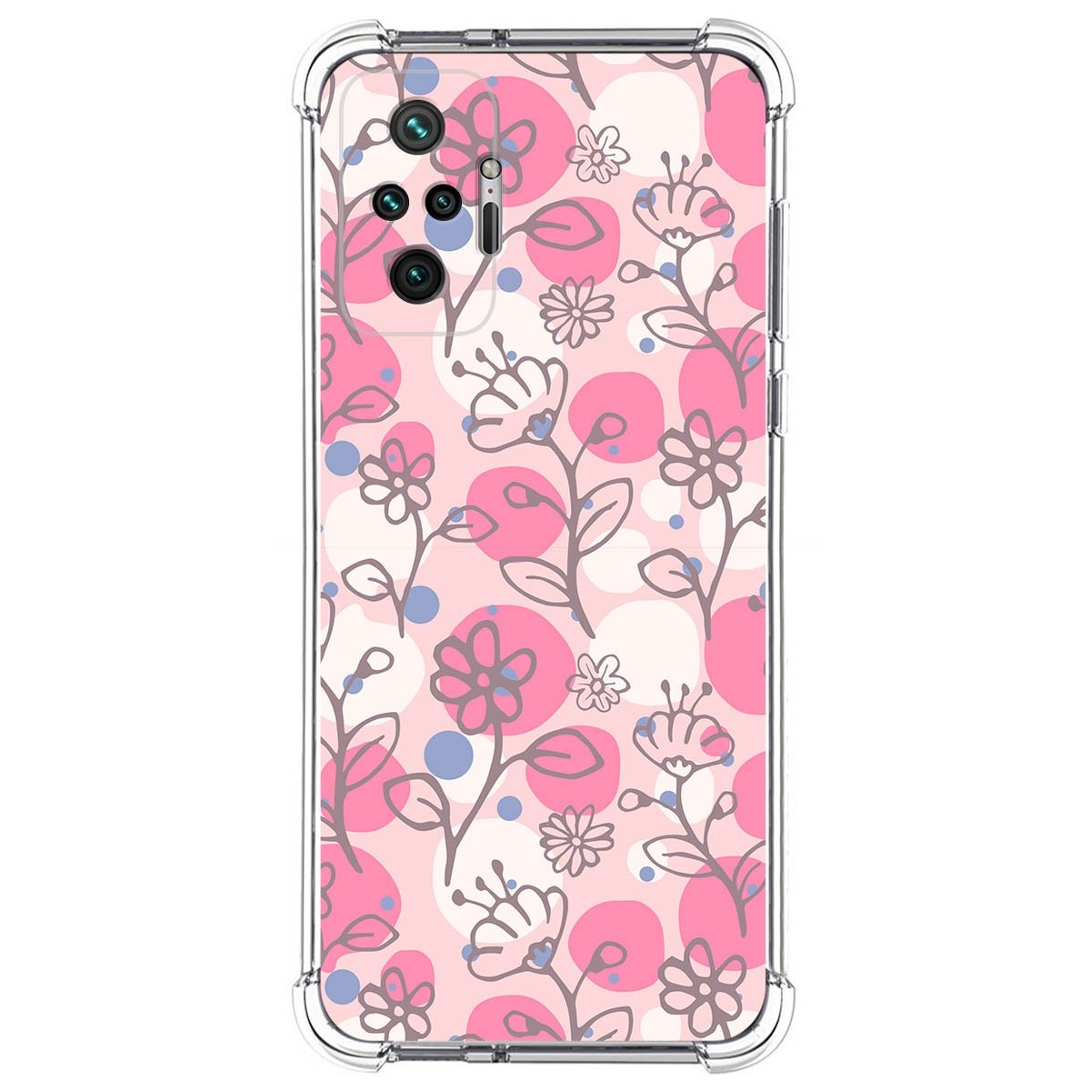 Funda Silicona Antigolpes para Xiaomi Redmi Note 10 Pro diseño Flores 07 Dibujos