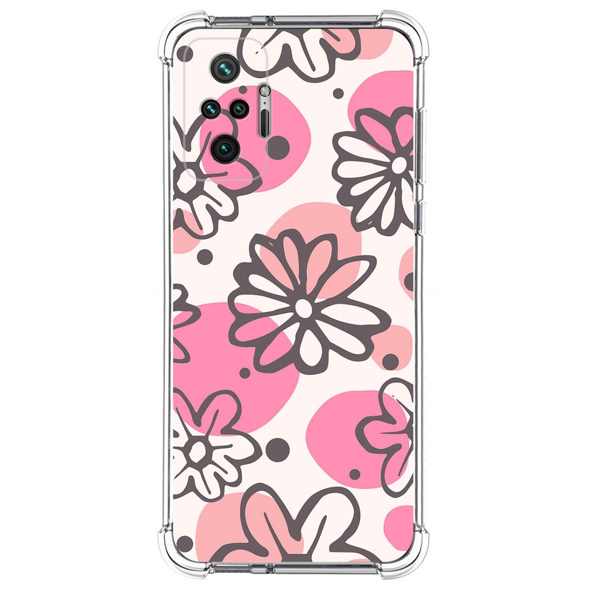 Funda Silicona Antigolpes para Xiaomi Redmi Note 10 Pro diseño Flores 09 Dibujos