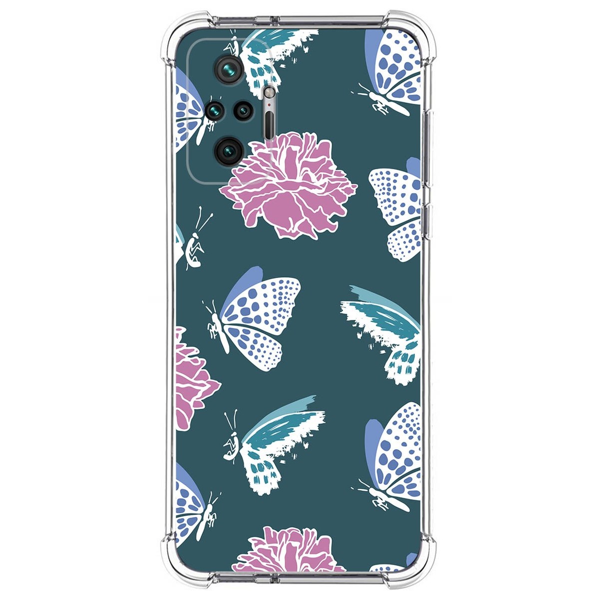 Funda Silicona Antigolpes para Xiaomi Redmi Note 10 Pro diseño Flores 10 Dibujos