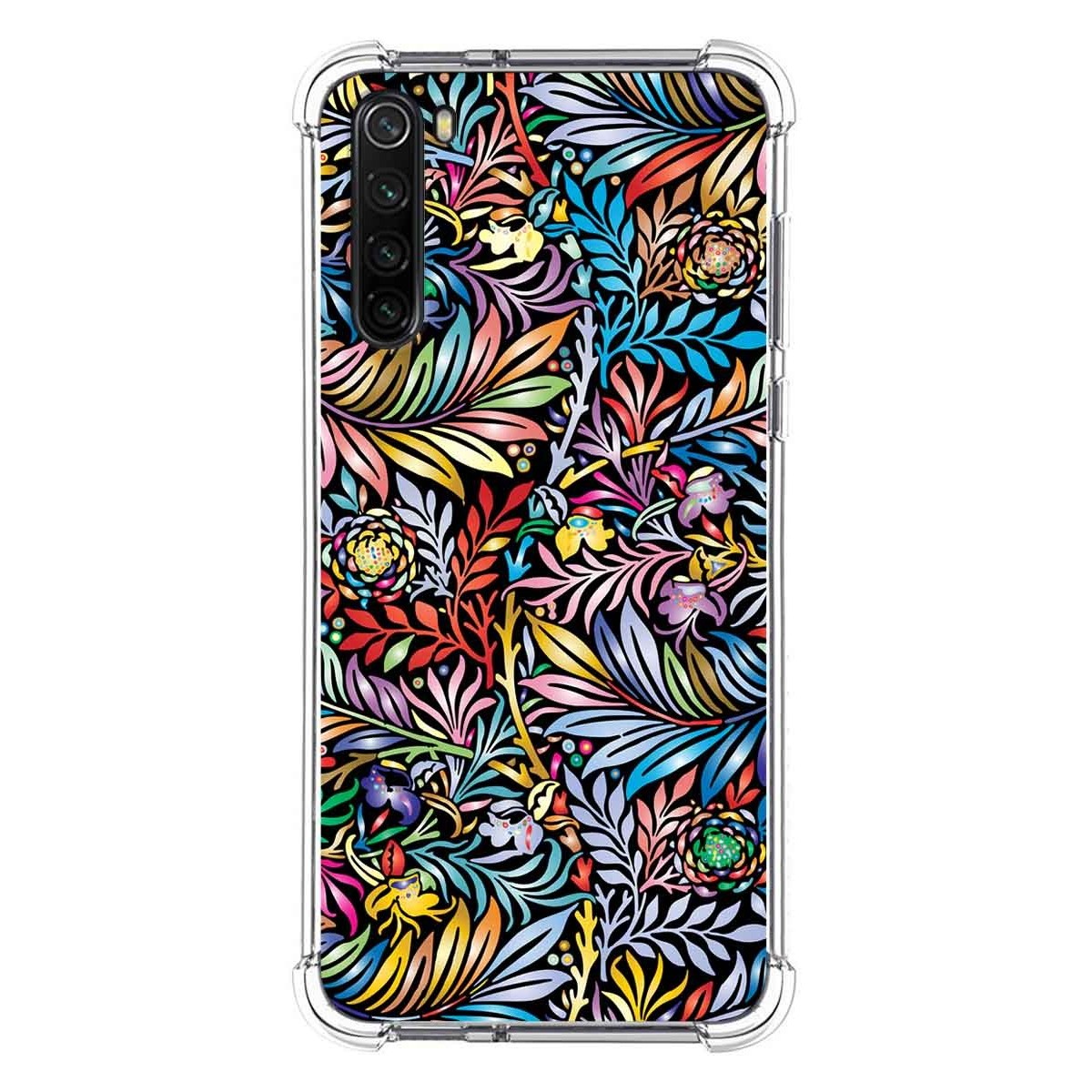 Funda Silicona Antigolpes para Xiaomi Redmi Note 8 (2019/2021) diseño Flores 04 Dibujos