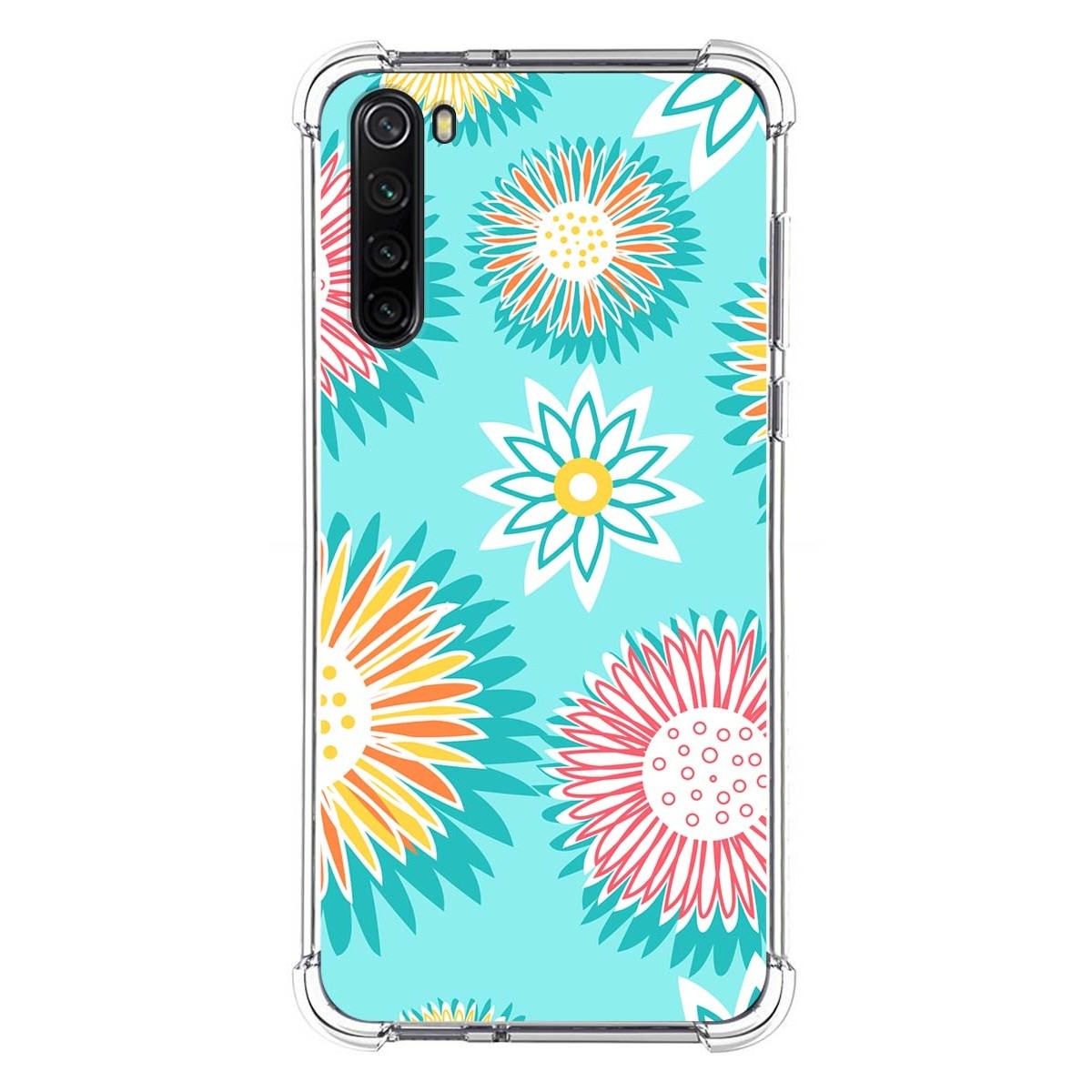 Funda Silicona Antigolpes para Xiaomi Redmi Note 8 (2019/2021) diseño Flores 05 Dibujos