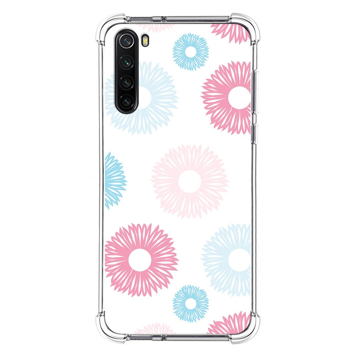 Funda Silicona Antigolpes para Xiaomi Redmi Note 8 (2019/2021) diseño Flores 06 Dibujos