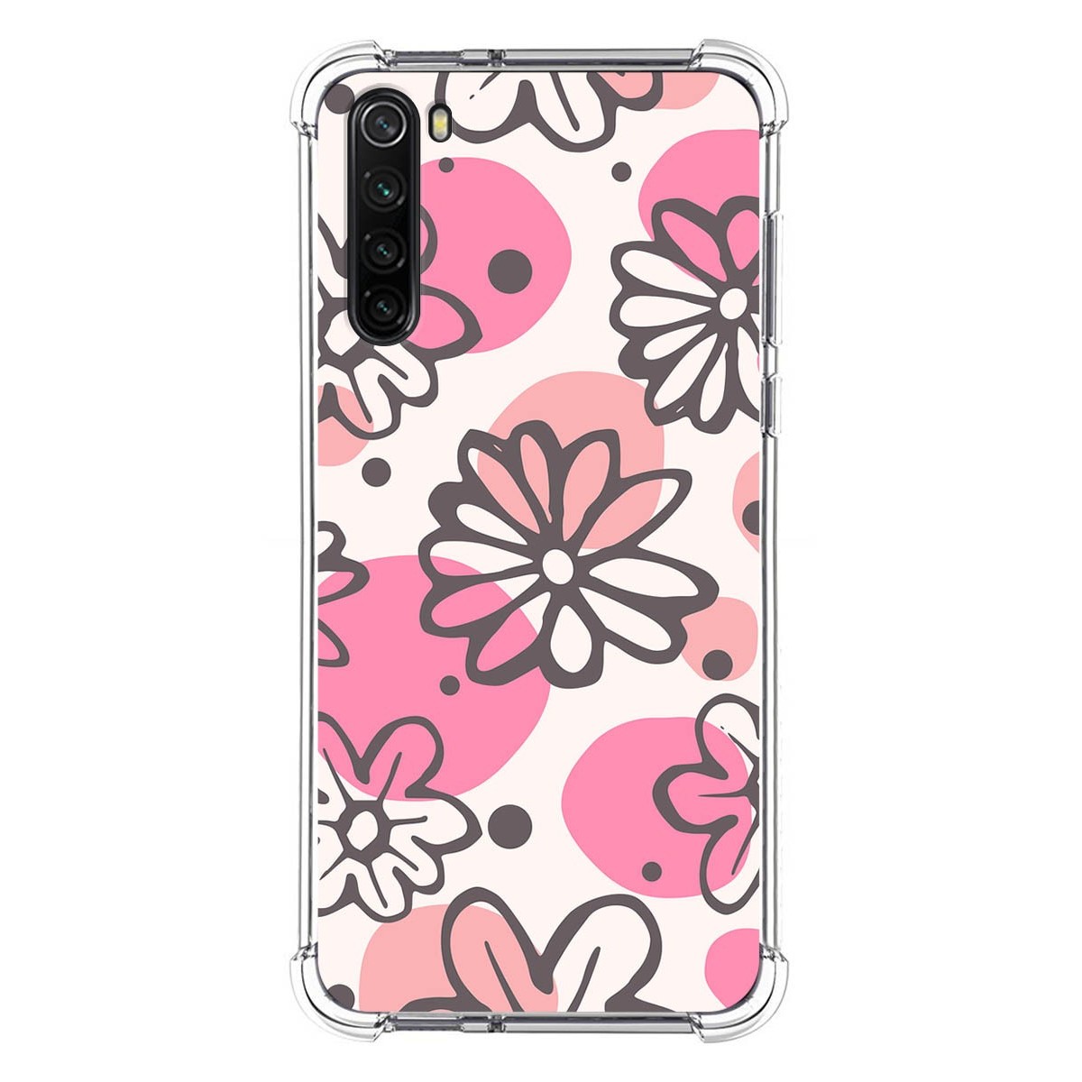 Funda Silicona Antigolpes para Xiaomi Redmi Note 8 (2019/2021) diseño Flores 09 Dibujos