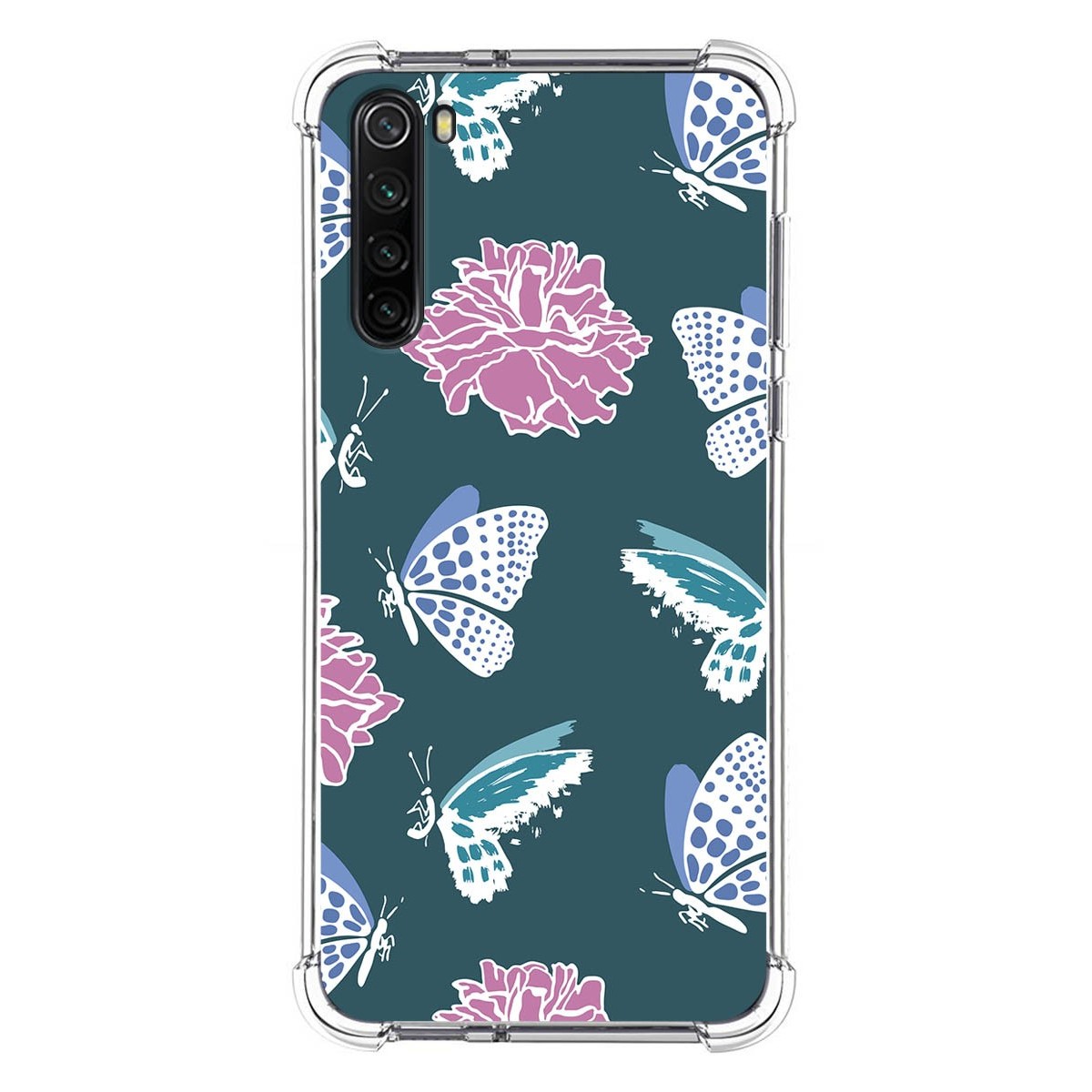 Funda Silicona Antigolpes para Xiaomi Redmi Note 8 (2019/2021) diseño Flores 10 Dibujos