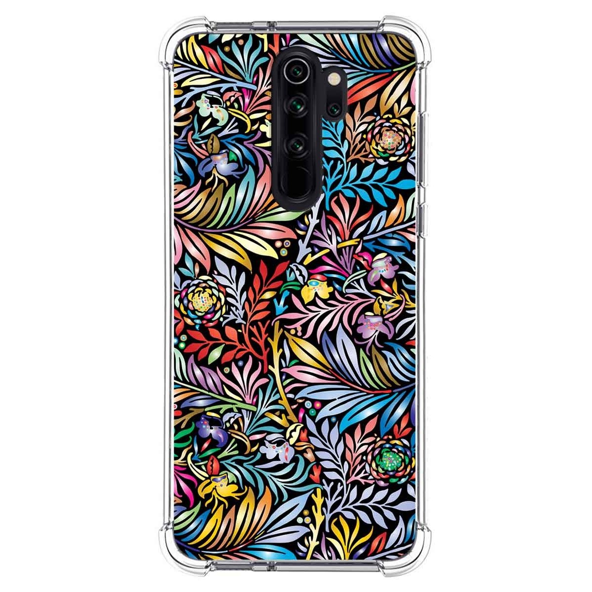 Funda Silicona Antigolpes para Xiaomi Redmi Note 8 Pro diseño Flores 04 Dibujos