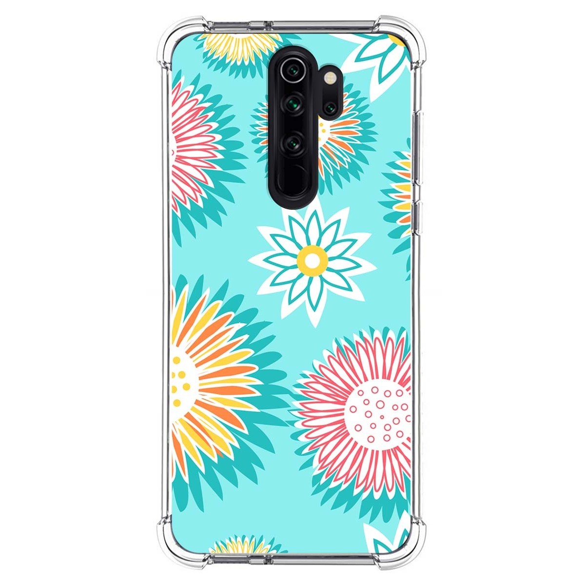 Funda Silicona Antigolpes para Xiaomi Redmi Note 8 Pro diseño Flores 05 Dibujos