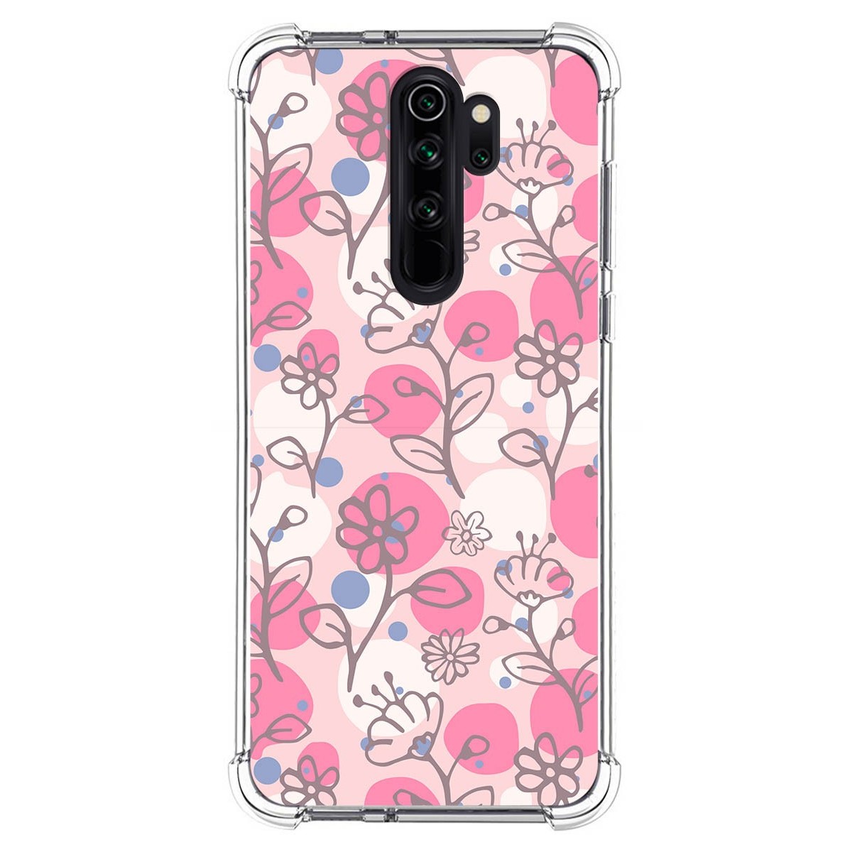 Funda Silicona Antigolpes para Xiaomi Redmi Note 8 Pro diseño Flores 07 Dibujos