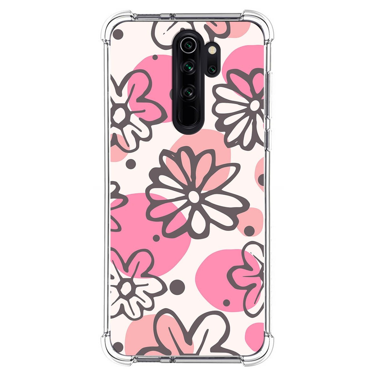 Funda Silicona Antigolpes para Xiaomi Redmi Note 8 Pro diseño Flores 09 Dibujos