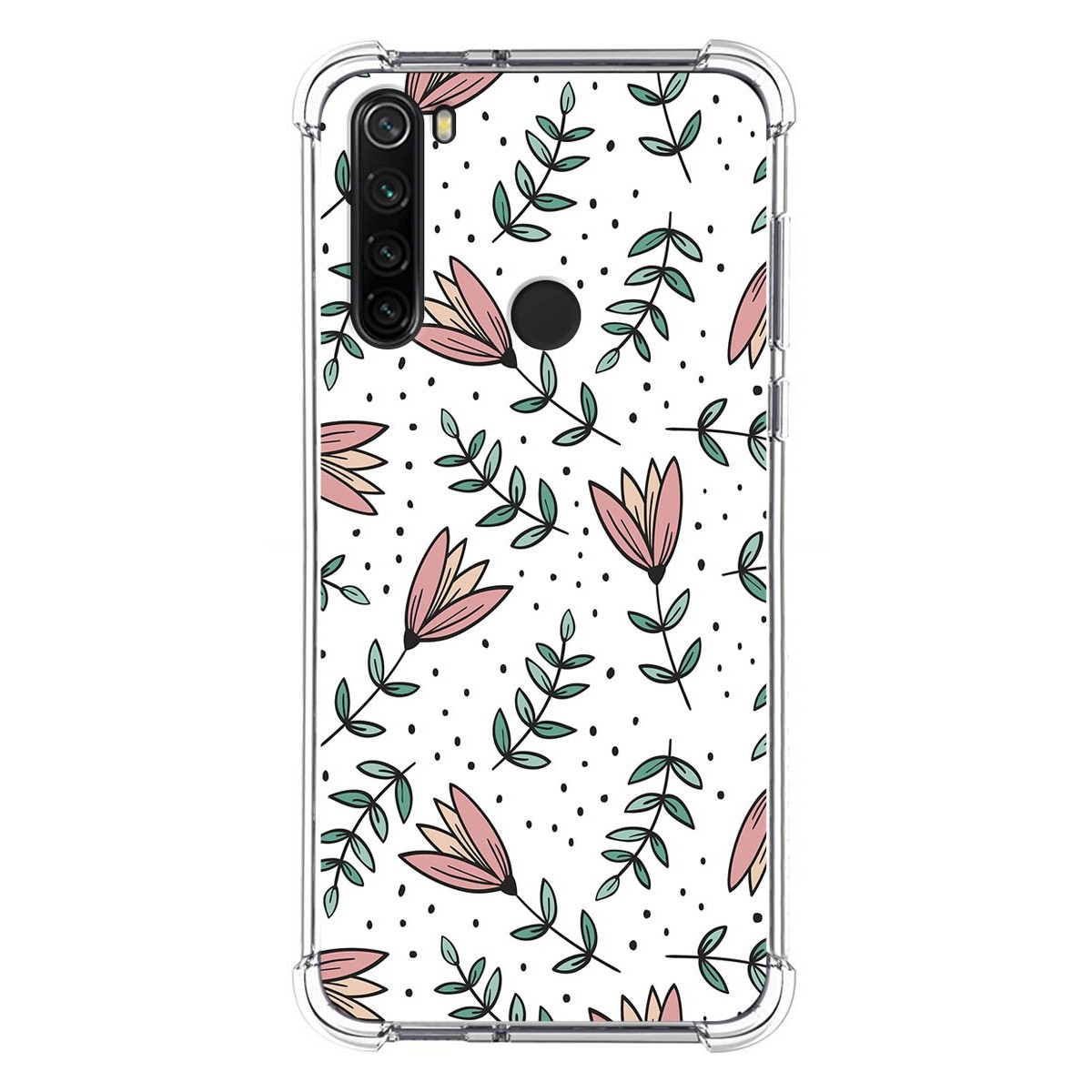 Funda Silicona Antigolpes para Xiaomi Redmi Note 8T diseño Flores 01 Dibujos