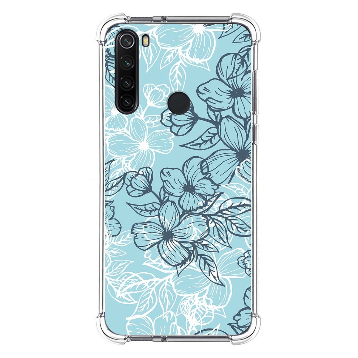 Funda Silicona Antigolpes para Xiaomi Redmi Note 8T diseño Flores 03 Dibujos