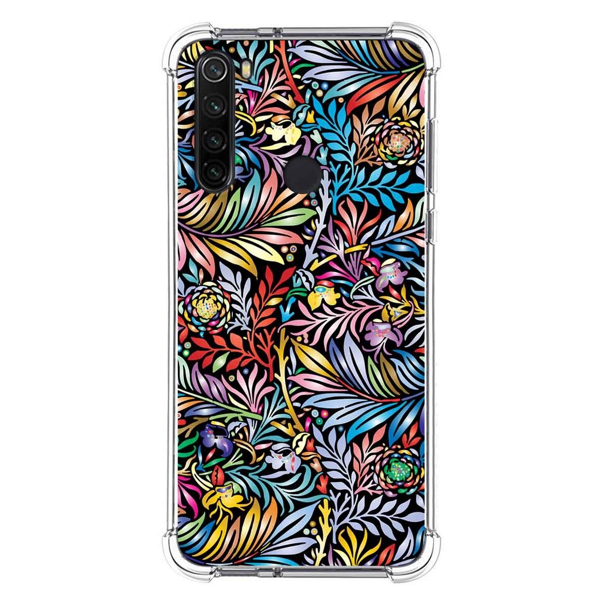 Funda Silicona Antigolpes para Xiaomi Redmi Note 8T diseño Flores 04 Dibujos
