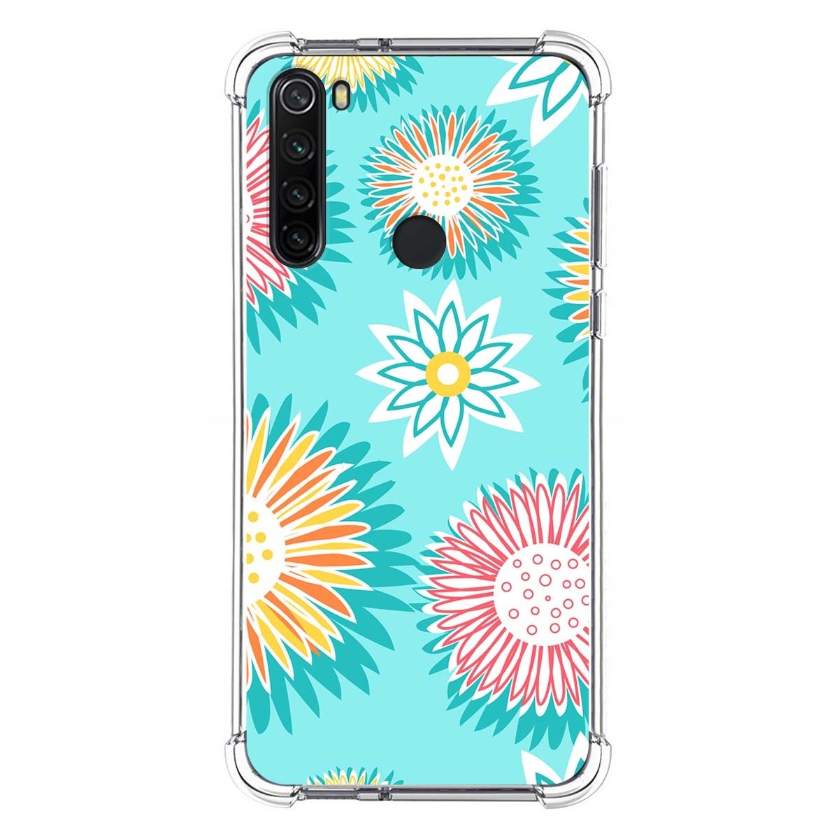 Funda Silicona Antigolpes para Xiaomi Redmi Note 8T diseño Flores 05 Dibujos