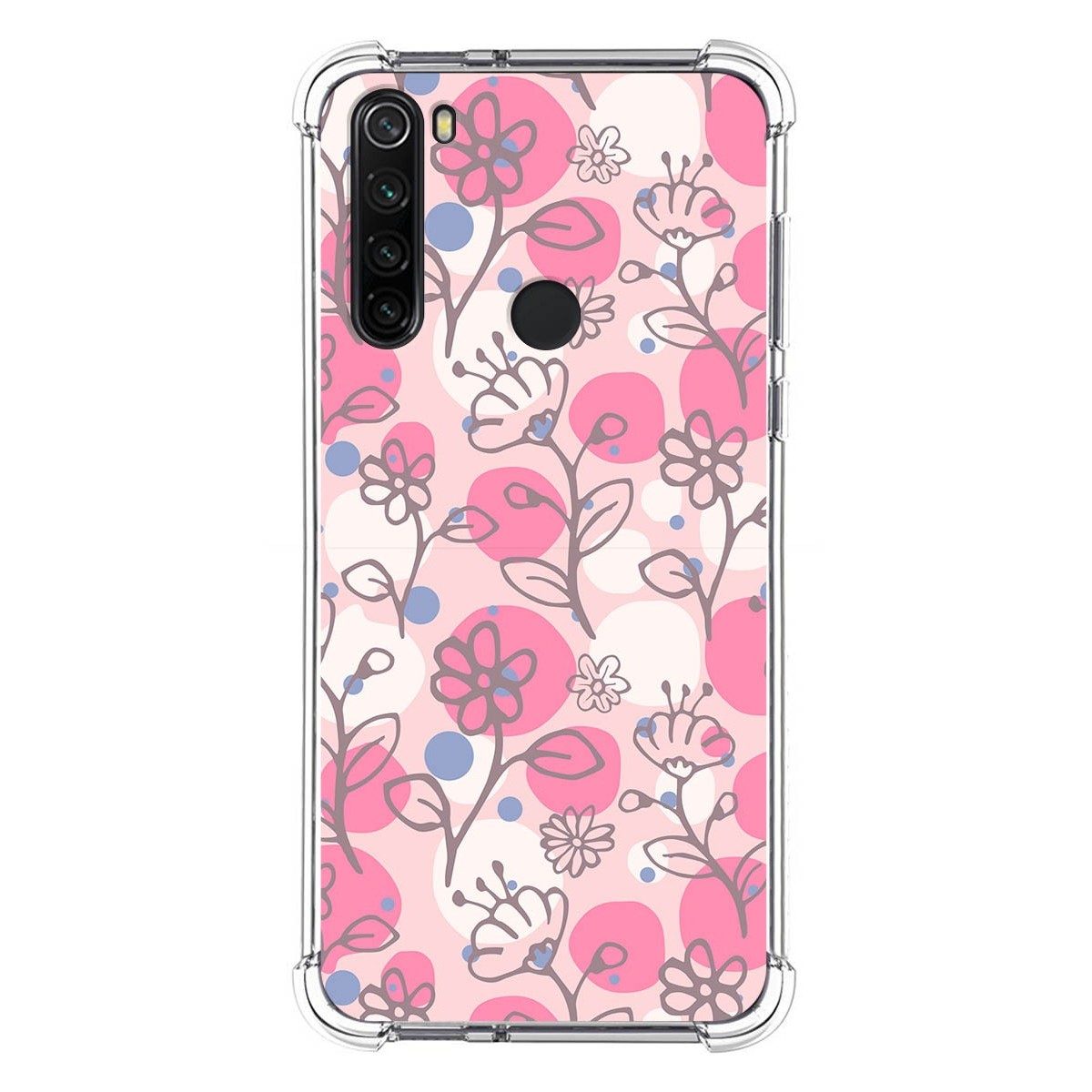 Funda Silicona Antigolpes para Xiaomi Redmi Note 8T diseño Flores 07 Dibujos