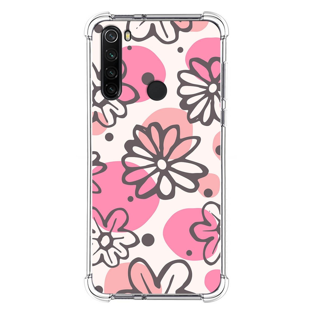 Funda Silicona Antigolpes para Xiaomi Redmi Note 8T diseño Flores 09 Dibujos