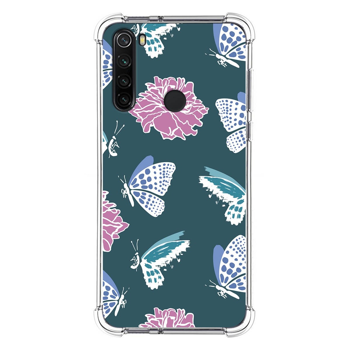 Funda Silicona Antigolpes para Xiaomi Redmi Note 8T diseño Flores 10 Dibujos