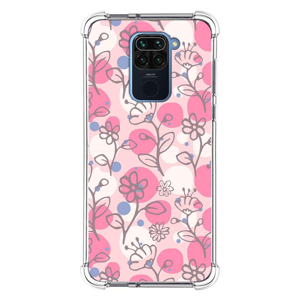 Funda Silicona Antigolpes para Xiaomi Redmi Note 9 diseño Flores 07 Dibujos