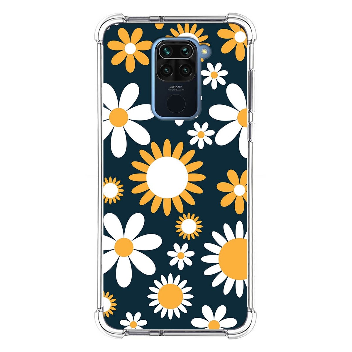 Funda Silicona Antigolpes para Xiaomi Redmi Note 9 diseño Flores 08 Dibujos