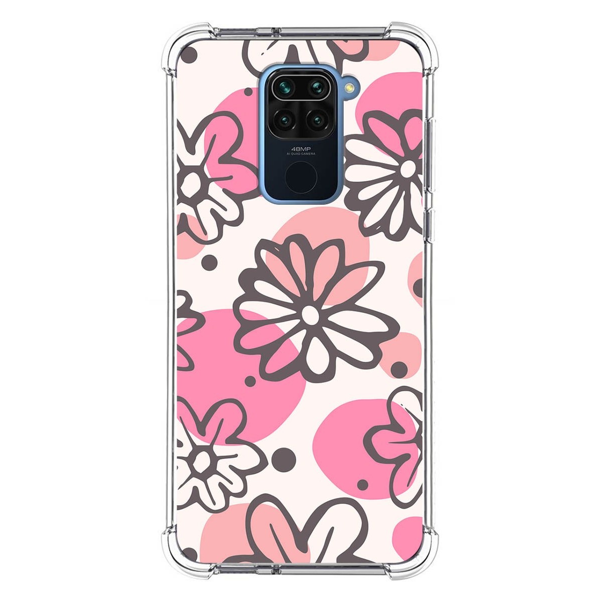 Funda Silicona Antigolpes para Xiaomi Redmi Note 9 diseño Flores 09 Dibujos
