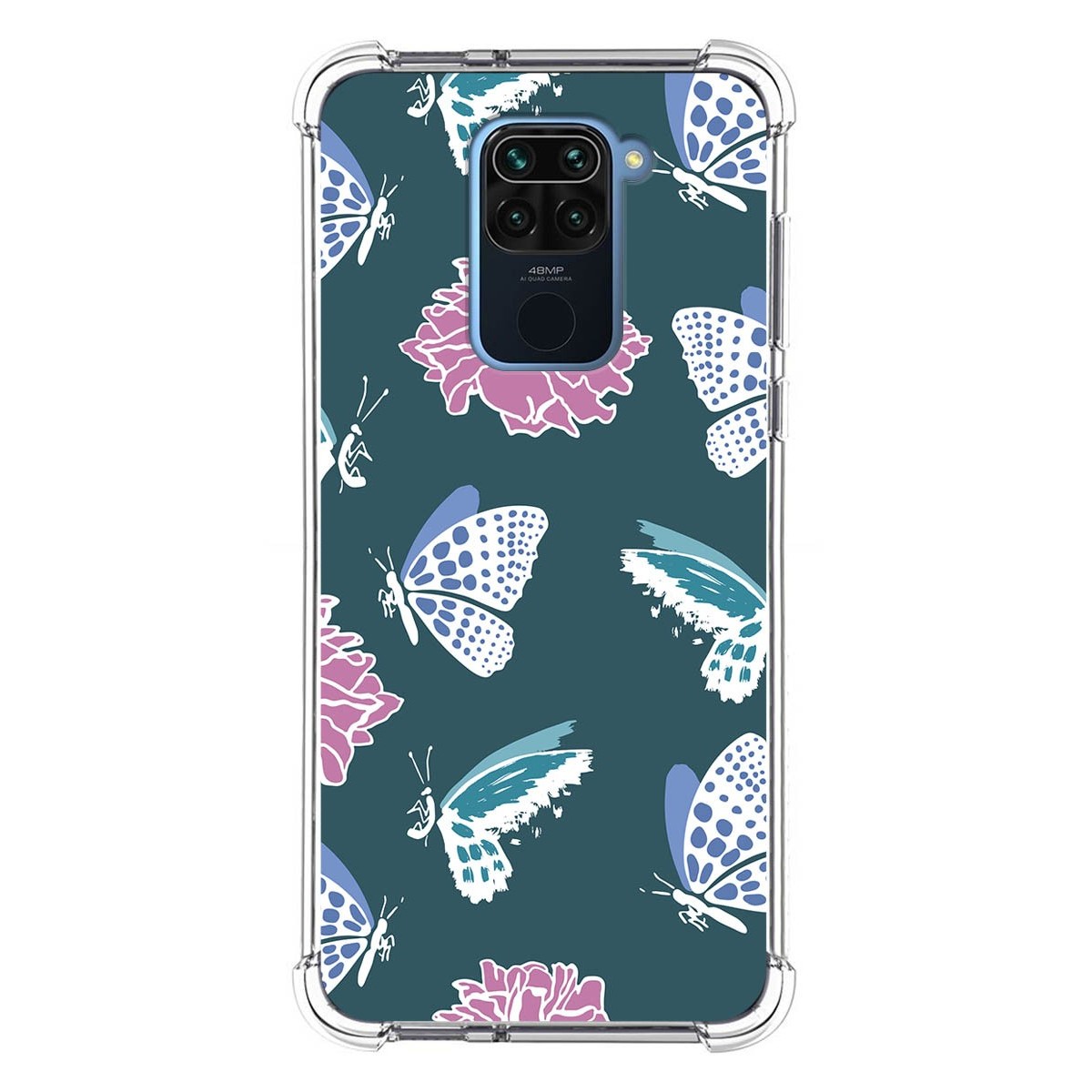 Funda Silicona Antigolpes para Xiaomi Redmi Note 9 diseño Flores 10 Dibujos
